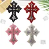 Parches bordados de cruz de pedrería coloridos hechos a mano transfronterizos para zapatos, sombreros, bolsos, accesorios de ropa, parches decorativos