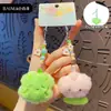 Baimao Estilo Original Flor Letra Peluche Llavero Colgante Femenino Lindo Nariz Pequeño Pareja Cadena para Teléfono Móvil Colgante para Mochila Escolar