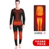 Traje inteligente de calefacción a temperatura constante para hombre y mujer, ropa interior térmica eléctrica, carga USB, a prueba de frío, térmico, con forro de terciopelo