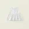 2026 Novo Comércio Exterior Pele Macia Amiga da Pele Nicho Verão Floral Sem Mangas Blusa Calça de Pernas Largas Conjunto de Duas Peças Conjunto para Meninas