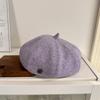 Boina de Lã Versão Pequena para Menina Adequada para Cabeça Pequena Chapéu de Artista Grosso Quente Fofo Chapéu Abóbora Moderno