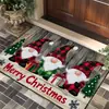 Tapete de Chão de Natal Transfronteiriço Amazon Decoração Tapete para Porta de Entrada de Natal Festival Uso Doméstico Tapete com Absorção de Água Resistente à Sujeira