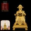 Estatua del Rey Dragón Wuye de Guangji pintada en latón, estatua de Buda del Dios Dragón Wuye de la Riqueza, estatua grande para el hogar