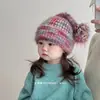 Gorros para Niños en Otoño e Invierno, Lindos y Súper Lindos Gorros de Punto con Bola de Pelo para Niños y Niñas, Gorros de Lana Cálidos para Bebés con Protección para los Oídos