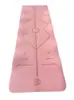Esterilla de Yoga TPE Antideslizante Engrosada con Línea de Posturas Esterilla de Fitness Ecológica Absorción de Impactos Estudio de Yoga Alfombrilla Especial para Suelo Deportivo