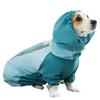 Impermeable de color de contraste todo incluido verde Corgi para cargar perro pequeño perro mediano clima lluvioso de verano impermeable a prueba de humedad ropa para mascotas