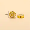 Colgante Tradicional de Flor de Gota de Aceite Dorada Accesorios de Joyería DIY Collares Pulseras Cuentas Espaciadoras Cuentas Sueltas Materiales