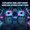 BT-8109 Modelo Nuevo Transfronterizo Altavoz Bluetooth Inalámbrico de 8 pulgadas Portátil para Exteriores Karaoke Subwoofer Audio Portátil Colorido