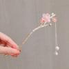 Borla de pérola Flor de ameixa Borla Passo Shake Hair Hairpin Antigo Pérola Hanfu Hair Hairpin Cheongsam Placa Hair Hairpin Head