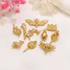 Colgante de Animal Jirafa Pingüino de Acero Inoxidable Transfronterizo Europeo y Americano Chapado en Oro de 18K Accesorios de Joyería Colgante DIY Collar
