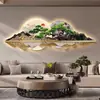 Paisagem Atmosférica Nova Chinoiserie Sala de Estar Pintura Decorativa Luminosa LED de Alta Qualidade Fundo de Sofá Parede Mural de Escritório