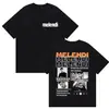 Rapper Melendi Tour 2025 Merch del Álbum Camiseta para Hombre Vintage Gótica de Algodón Y2K para Hombre