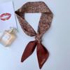 Cachecol de Fita Fino Estreito com Borda Chanfrada Pequeno Feminino Estilo Coreano Primavera e Verão Novo Cachecol Longo Faixa de Cabelo Cachecol Decorativo Impresso em Ambos os Lados