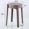 Banquinho de Plástico Espessado, Empilhável, Banquinho Alto Moinho de Vento, Cadeira Minimalista Moderna, Cadeira para Sala de Estar e Jantar, Banquinho Redondo de Plástico, Suporta Peso