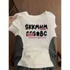 Blusa de Tricô Manga Curta Estilosa Chic Coreana para Mulheres, Nova Tendência Verão 2026 Cropped que Valoriza a Cintura Camiseta