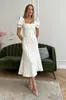 Vestido Francês Europeu e Americano Verão 2023 novo afina a cintura elegante feminino floral manga curta fresco