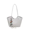 Yuezhi 2026 Verano Nuevo Bolso Tote con Patrón Tejido para el Trabajo, Bolso de Hombro Vintage de Gama Alta, Bolso de Mano de Gran Capacidad