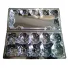 Bandeja de ovos média para 10 ovos, bandeja de embalagem de ovos com terra, bandeja de plástico transparente descartável espessa para ovos