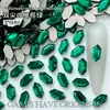 Nova Arte de Unhas Tendência Irregular 3*6 Ponta Dupla Fundo Plano Diamante Aurora Iridescente Gelo Champanhe Decoração de Unhas Strass