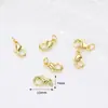 901 Chapado en Oro Real de 18K con Anillo Colgante Cierre de Langosta Relleno de Oro de 14K Conservación del Color Cierre de Resorte Accesorios de Joyería con Cuentas DIY