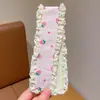 Pinza para el flequillo de la frente con lindo patrón floral pequeño, pinza para flequillo francés, diadema para lavarse la cara, pinza para el pelo de mujer para la parte trasera de la cabeza