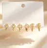 Novedades de Verano: Delicados Pendientes de Circonita Microincrustada, Juego de Tres Pares, Frescos y Dulces, Pendientes Versátiles y Elegantes con Circonita Microincrustada