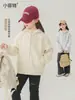 Roupas Infantis Xiaofei 2026 Nova Coleção de Outono para Meninas: Blusão com Capuz Casual, Esportivo e Solto, Peça de Roupa Externa Versátil para Meninas Mais Velhas