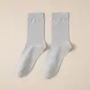 Meias Outono e Inverno Meias Masculinas de Cano Médio Sem Costura Algodão Puro Cor Lisa Anti-Pilling Absorventes de Suor Respiráveis Desodorantes Algodão Quente Meias Masculinas