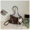 Bolsas Femininas de Comércio Exterior, Bolsas Estilo Coreano, Novas Bolsas Simples da Moda, Textura Doce, Bolsas de Ombro Transversais Casuais e Versáteis