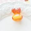 100 piezas/paquete acrílico chapado UV color AB cabeza de conejo cuentas sueltas conejito lindo pulsera DIY cuerda para el pelo joyería