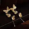 Pendientes Largos con Borlas Mariposa Estilo Bosque Super Hada Elegantes Estilo Ins Lujo Accesible Pendientes de Nicho Pendientes de Moda de Gama Alta