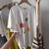 Camiseta Divertida Estampada Novo Estilo 2026 para Homens e Mulheres, Top Versátil de Algodão Puro, Camisa de Manga Curta Retrô Americana de Tamanho Grande para o Verão