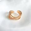 Anillo hueco de cobre con circonitas, estilo Ins, popular y transfronterizo, para parejas femeninas, accesorios de joyería Yiwu