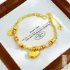 Pulsera de Cuentas de Caballo Dundun Oro de Arena Vietnamita Caballo del Zodiaco Cobre Chapado en Oro Nuevo Estilo Chino Diseño Versátil Unisex