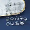 Joyería de Moda Transfronteriza Europea y Americana Nuevo Elegante Joyería para Damas Anillo de Corazón de Pica Retro Oscuro Accesorios para Anillos