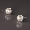 Pendientes Cuadrados de Perla en Plata de Ley 925 por Todas Partes, Estilo Coreano, Simples y Elegantes, Adecuados para el Trabajo Diario, con un Ambiente Hermoso y Juvenil, 0715A