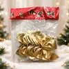 Enfeites de Árvore de Natal 5cm Laços de Veludo Vermelho de Natal Pacote com 12 Unidades Dourado, Prata e Vermelho Tecido Laços Pequenos