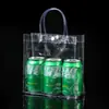 Bolso de PVC Logo Personalizado Bolsa de Regalo Souvenir Bolso Transparente de Plástico Bolso de Boda Cierre de Broche para Dulces