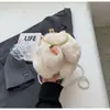 Bolsa de Peluche con Orejas de Conejo Versión Coreana Otoño e Invierno Dulce Chica Mori Linda Perla Bolso Cruzado Nuevo Bolso de Mano Estiloso
