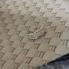 Anillo de plata esterlina S925 con doble apertura y giro coreano, moda versátil y temperamento ins