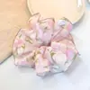 Goma para el pelo estilo coreano súper de hada, fresca y elegante, con bloques de color, para atar coletas, estampado floral, versátil y elegante
