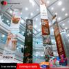 Banners Publicitários Personalizados para Comércio Exterior, Bandeiras de Pendurar Extra-Longas, Bandeiras Promocionais Dupla Face para Shoppings e Bandeiras de Exibição para Exposições Esportivas
