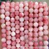 Cuentas Sueltas de Jade Persa Colorido Polvo de Melocotón Optimizado Cuentas Redondas de Jade Persa Accesorios para Joyería Hecha a Mano DIY
