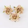 Cabezas de Flores de Rosa Artificiales Retro Estilo Europeo de 7 cm, Materiales para Corona DIY Hecha a Mano, Flores Falsas con Acabado de Alta Gama, Flores Artificiales Realistas