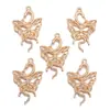 Acessórios para Joias de Liga DIY Cobra Enrolada Borboleta Animal Pingente Pulseira Colar Chaveiro Acessórios Decorativos Pingente D817