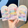5 Pasadores Infantiles Dulces Montados en Tarjeta, Pinzas para el Cabello de Dibujos Animados Súper Lindas, Pinzas Laterales de Princesa, Pinzas para Flequillo de Colores Dulces de Hada