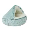 Nido de Mascota Semi-Cerrado Invierno Punto C Cálido Cerrado para Gato Nido para Perro Nido de Gato de Felpa con Forma de Concha