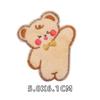Pegatinas de tela bordadas con forma de oso de peluche, conejito de dibujos animados, bordado por ordenador, autoadhesivo, para decoración de ropa y bolsos.