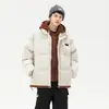 Novo Casaco Acolchoado de Algodão de Inverno para Casal Falso Duas Peças Espessado Quente Solto Casual Casaco Acolchoado de Algodão com Capuz Casaco Acolchoado de Algodão para Adolescentes