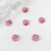 Nuevas joyas para uñas de Camelia al por mayor caza de nieve ciruela Camelia dos colores tres dimensionales rosa accesorios de resina